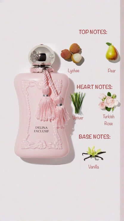Parfums de Marly Delina Exclusif Eau de Parfum – Luxury Floral Fruity Fragrance for Women