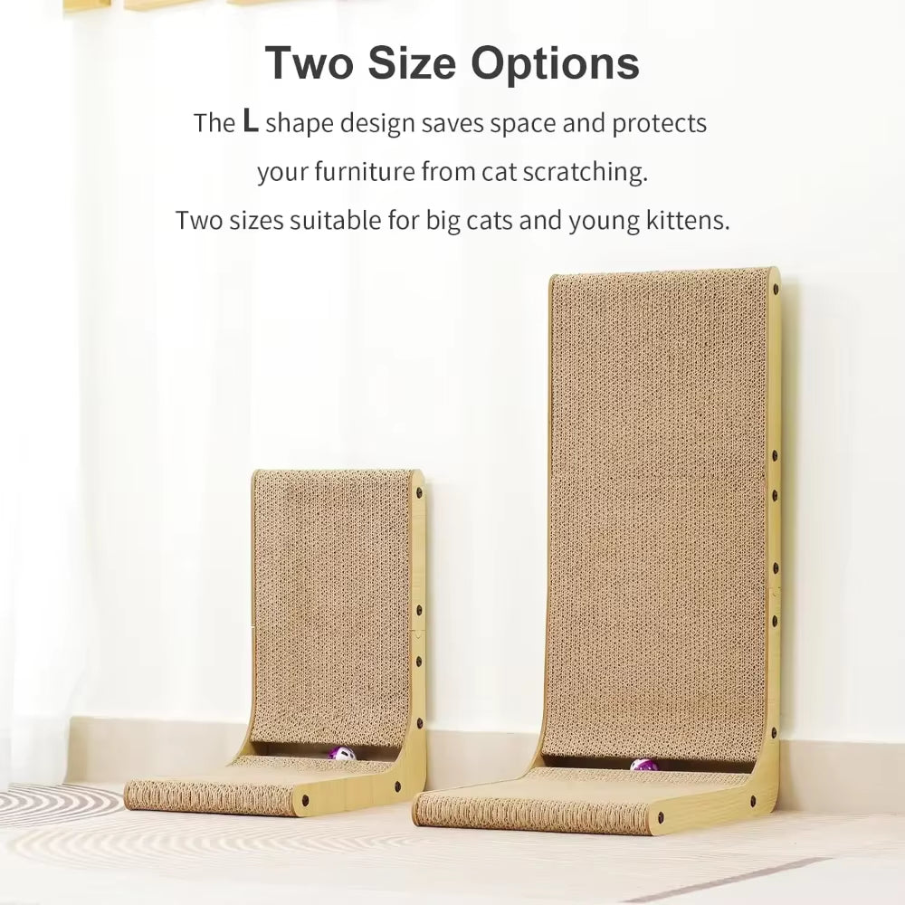 Wooden Cat Scratcher Lounge Bed | Modern Scratch Board & Cat Relaxation Sofa