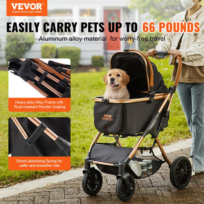 4 Wheels Dog Stroller