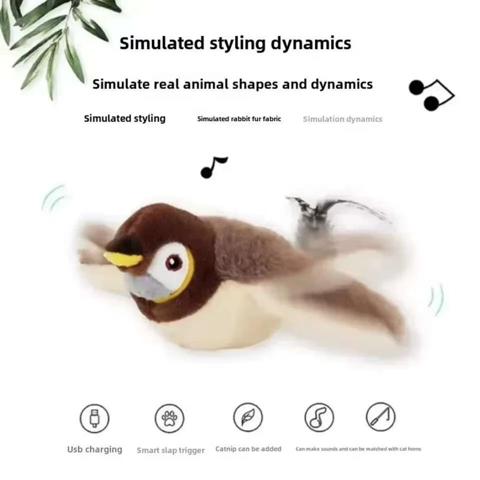 Interactive Cat Feather Toy | Automatic Wand Teaser for Indoor Cats