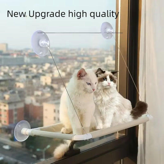 Fold-Up Cat Window Hammock | Elevated Window Perch Bed for Indoor Cats