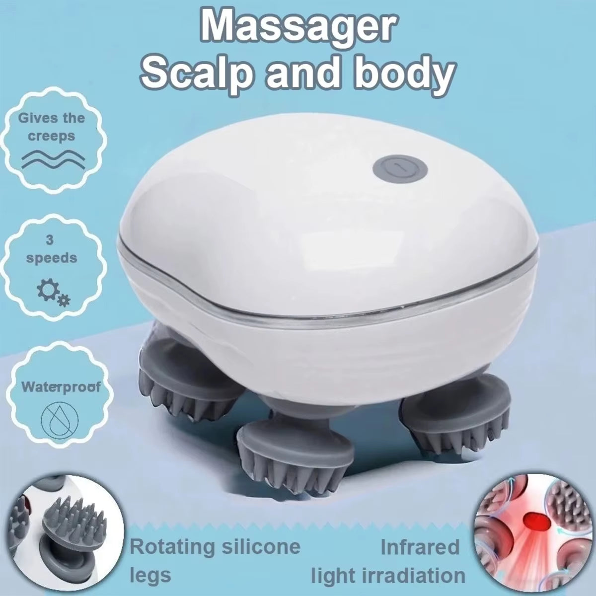 Purrfect Electric Cat Massager | Waterproof Relaxing Grooming & Massage Device
