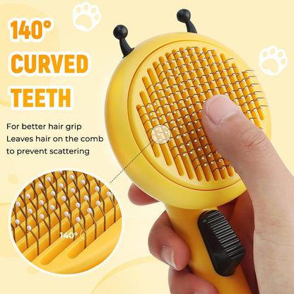 New Bee-Shaped Self-Cleaning Cat Brush