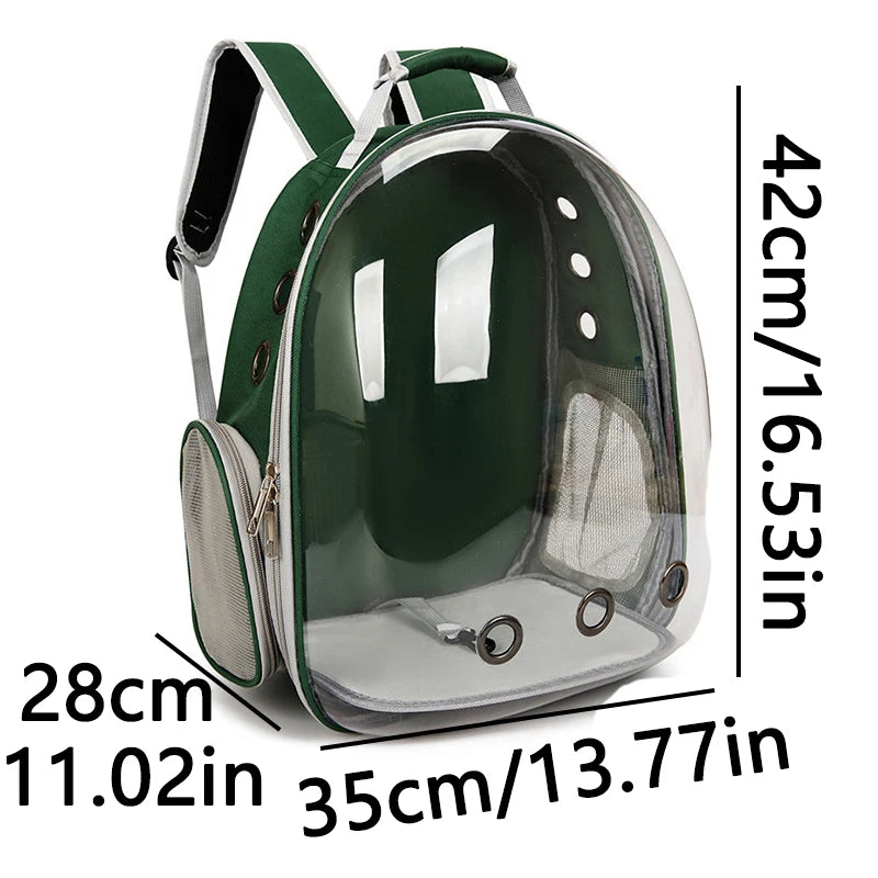 Transparent Cat Carrier Backpack | Breathable Space Capsule Travel Backpack for Cats & Small Pets