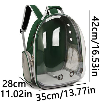 Transparent Cat Carrier Backpack | Breathable Space Capsule Travel Backpack for Cats & Small Pets