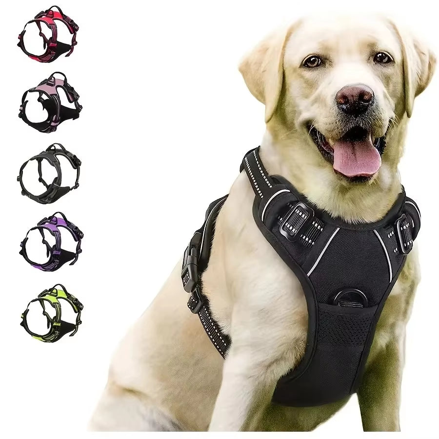 No Pull Dog Harness with Handle | Reflective Adjustable Pet Vest