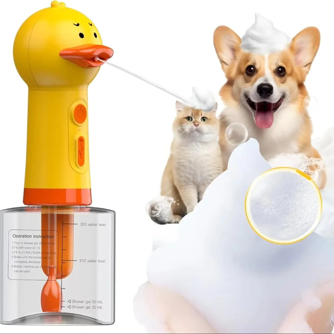 Transform Your Dog's Bath Time with the PATPET Automatic Foaming Dog Bath Brush - Soft Massage Shampoo Dispenser!