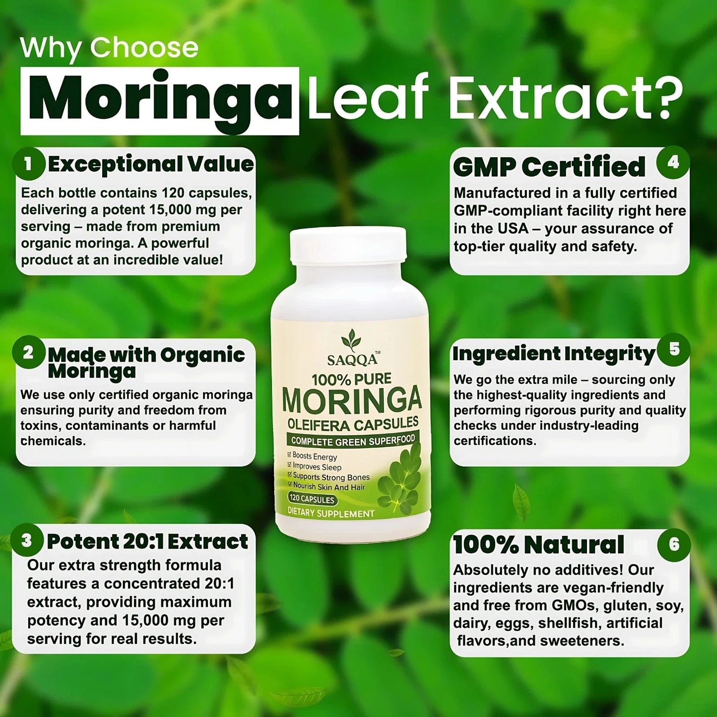 PURE MORINGA OLEIFERA CAPSULES